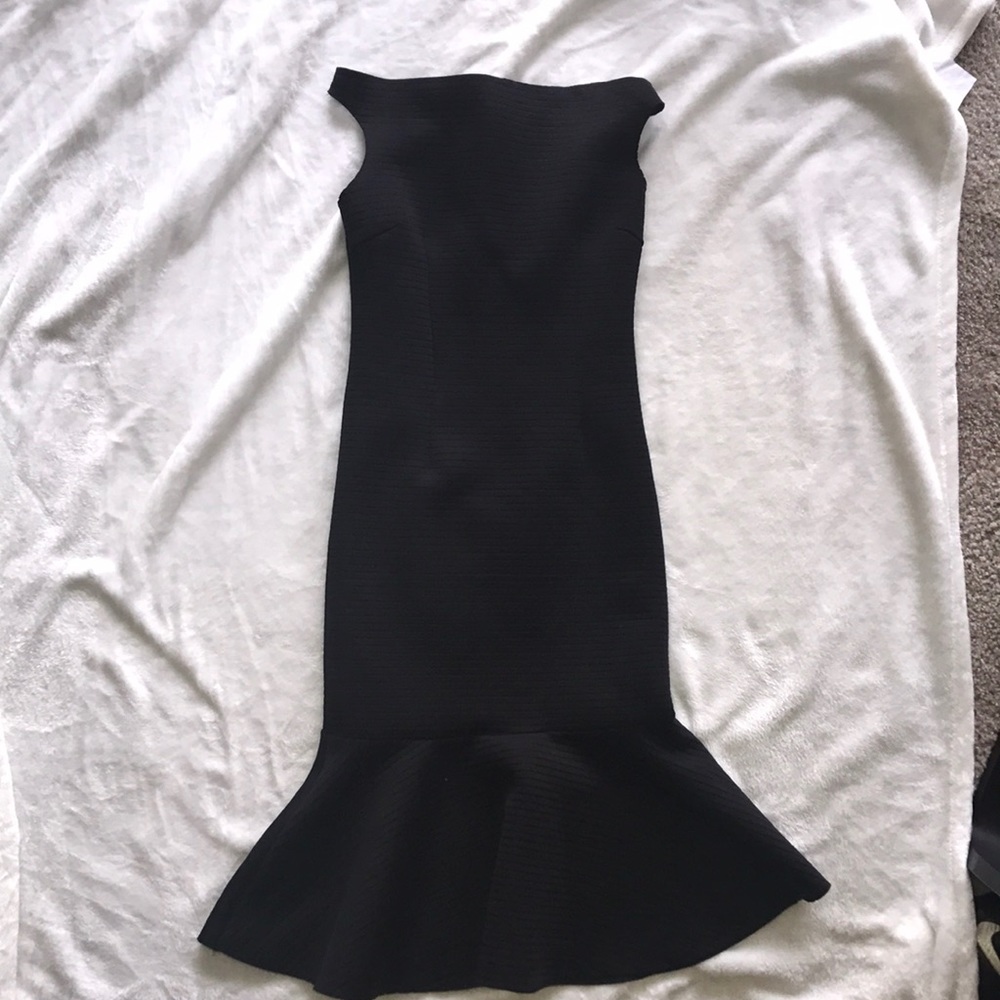 Black fitted dress